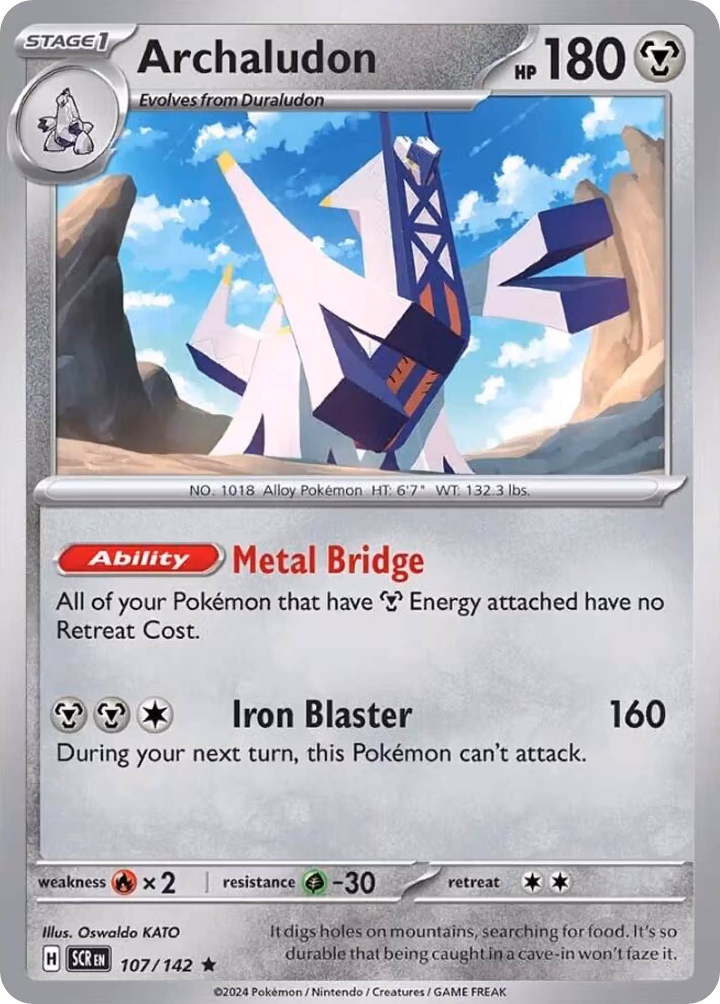 Archaludon 107/142 Pokemon card