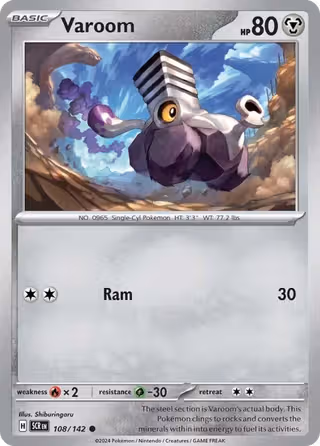 Varoom 108/142 Pokemon card