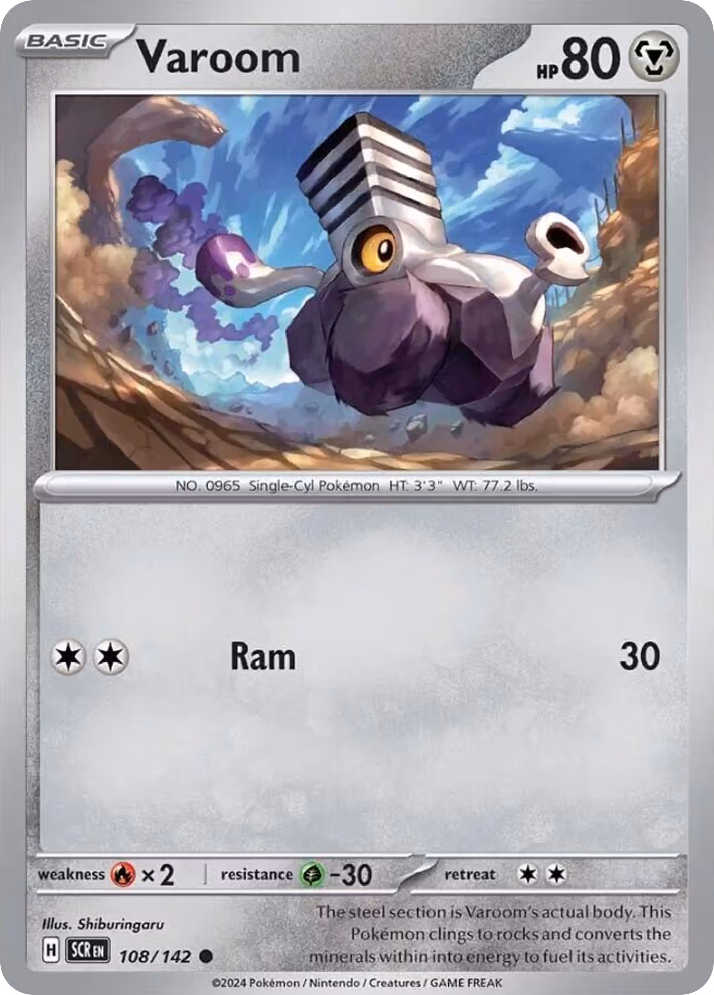 Varoom 108/142 Pokemon card