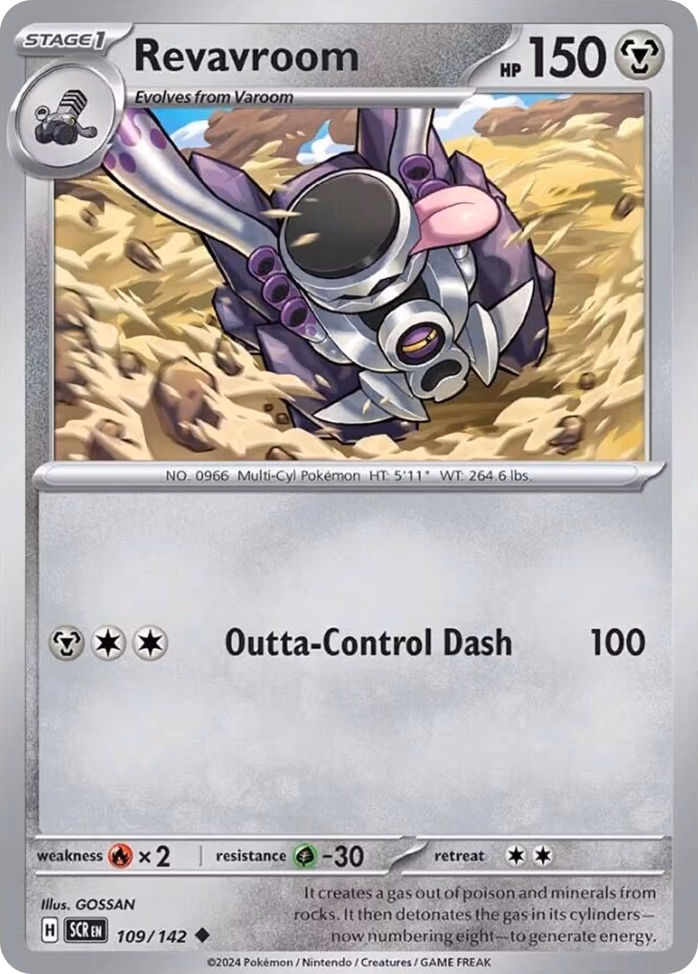 Revavroom 109/142 Pokemon card
