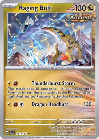 Raging Bolt 111/142 Pokemon card
