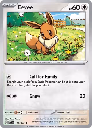 Eevee 113/142 Pokemon card