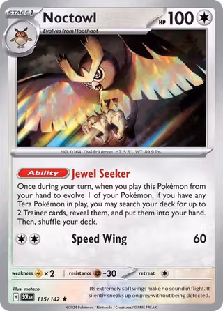 Noctowl 115/142 Pokemon card