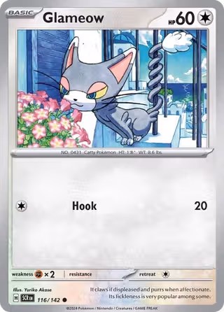 Glameow 116/142 Pokemon card
