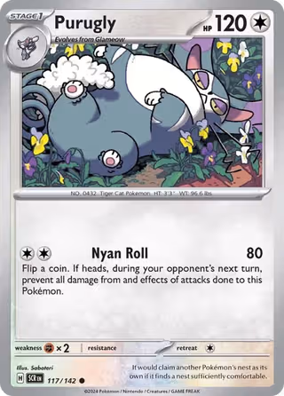 Purugly 117/142 Pokemon card