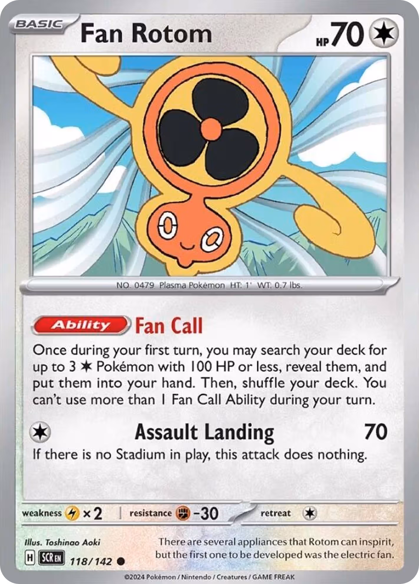 Fan Rotom 118/142 Pokemon card
