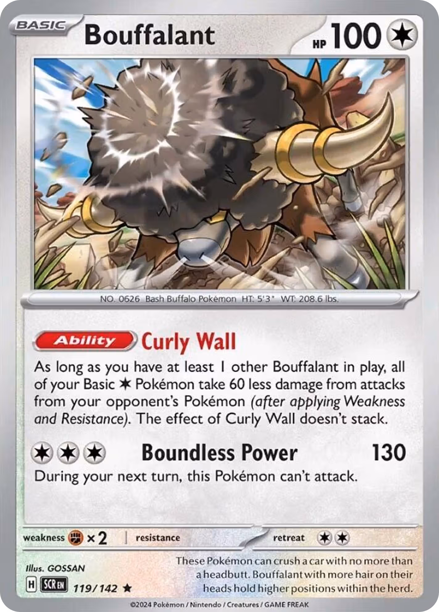 Bouffalant 119/142 Pokemon card