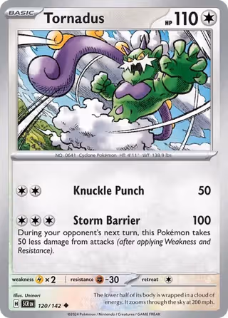 Tornadus 120/142 Pokemon card