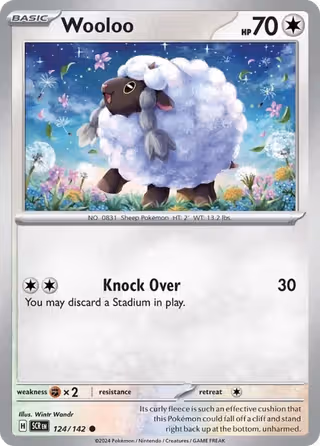 Wooloo 124/142 Pokemon card