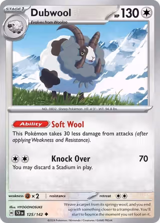 Dubwool 125/142 Pokemon card