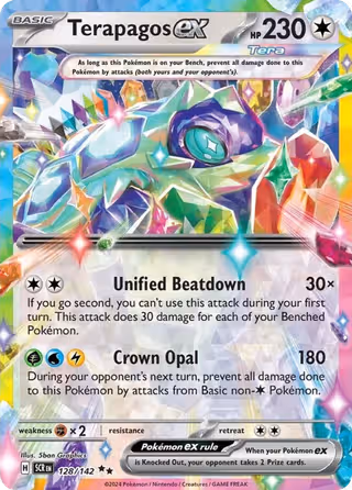 Terapagos ex 128/142 Pokemon card