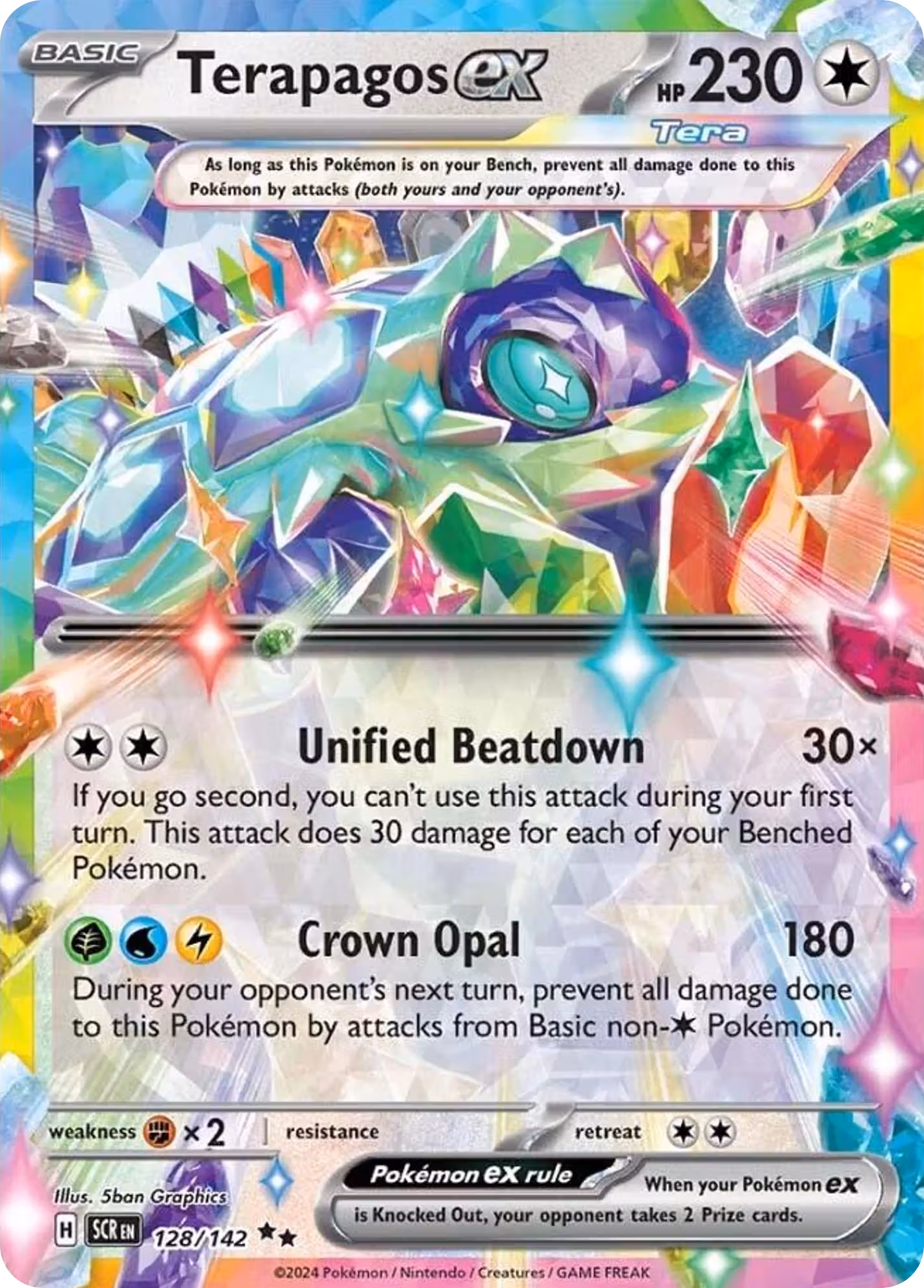 Terapagos ex 128/142 Pokemon card