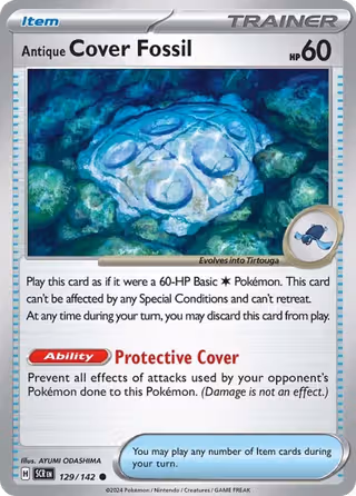 Antique Cover Fossil 129/142 Pokemon card