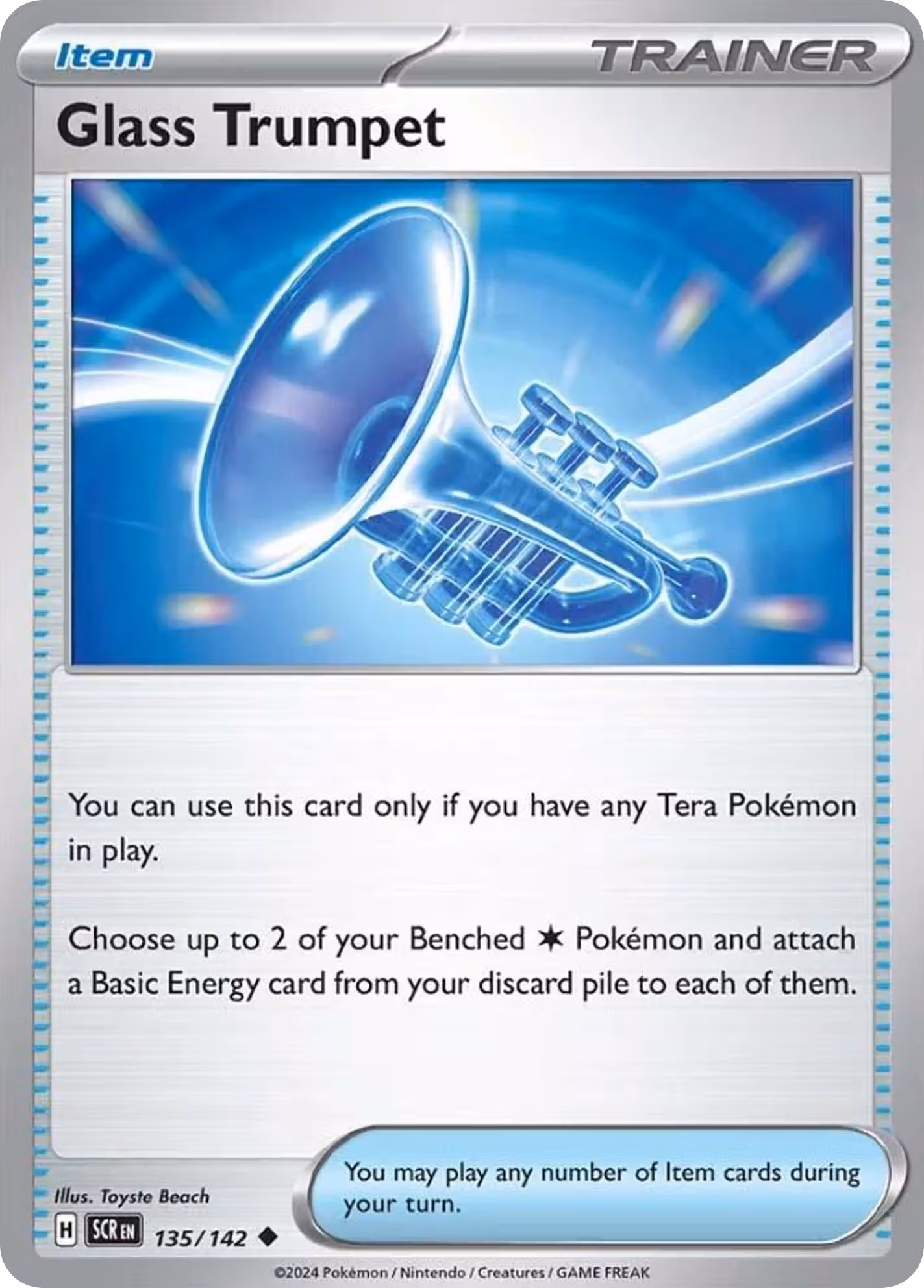 Glass Trumpet 135/142 Pokemon card