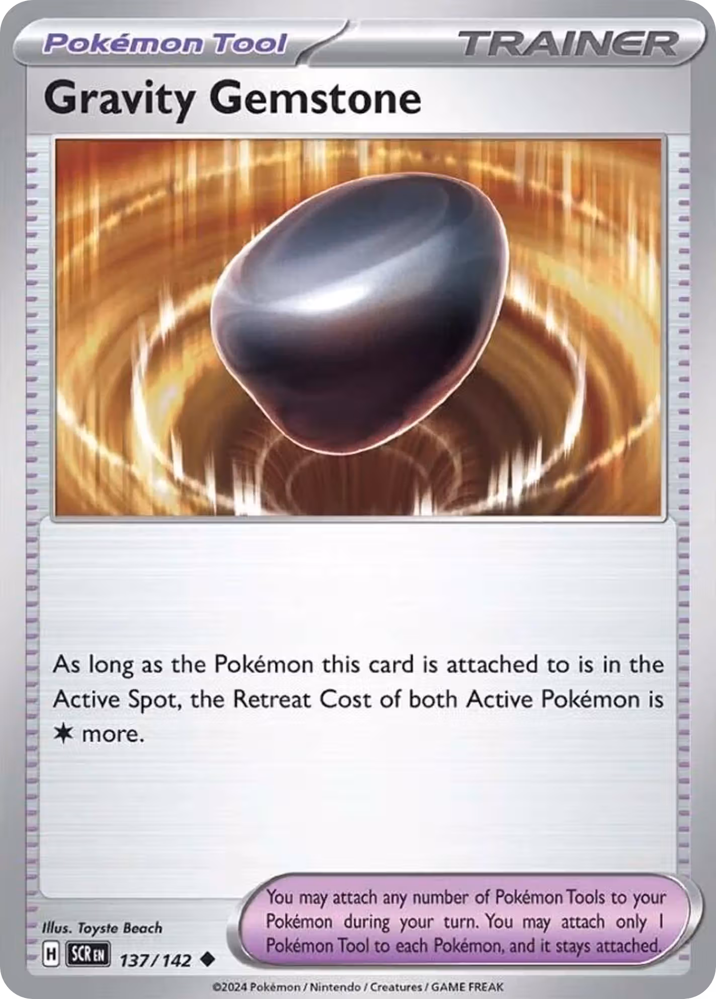 Gravity Gemstone 137/142 Pokemon card