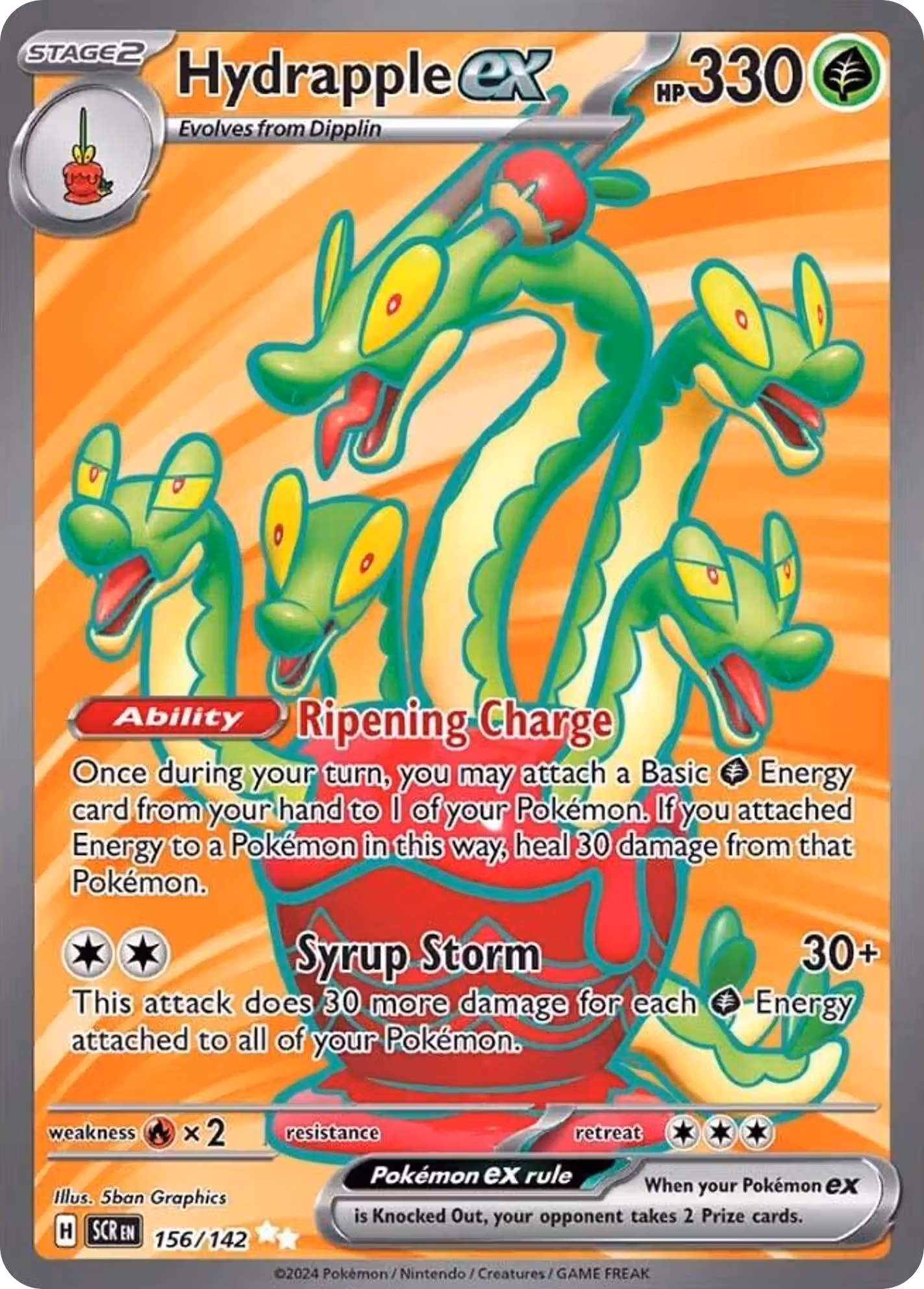 Hydrapple ex 156/142 Pokemon card