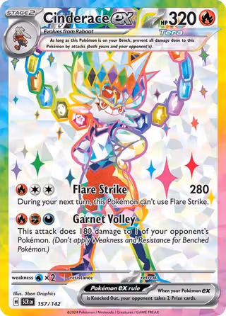 Cinderace ex 157/142 Pokemon card