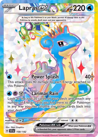 Lapras ex 158/142 Pokemon card