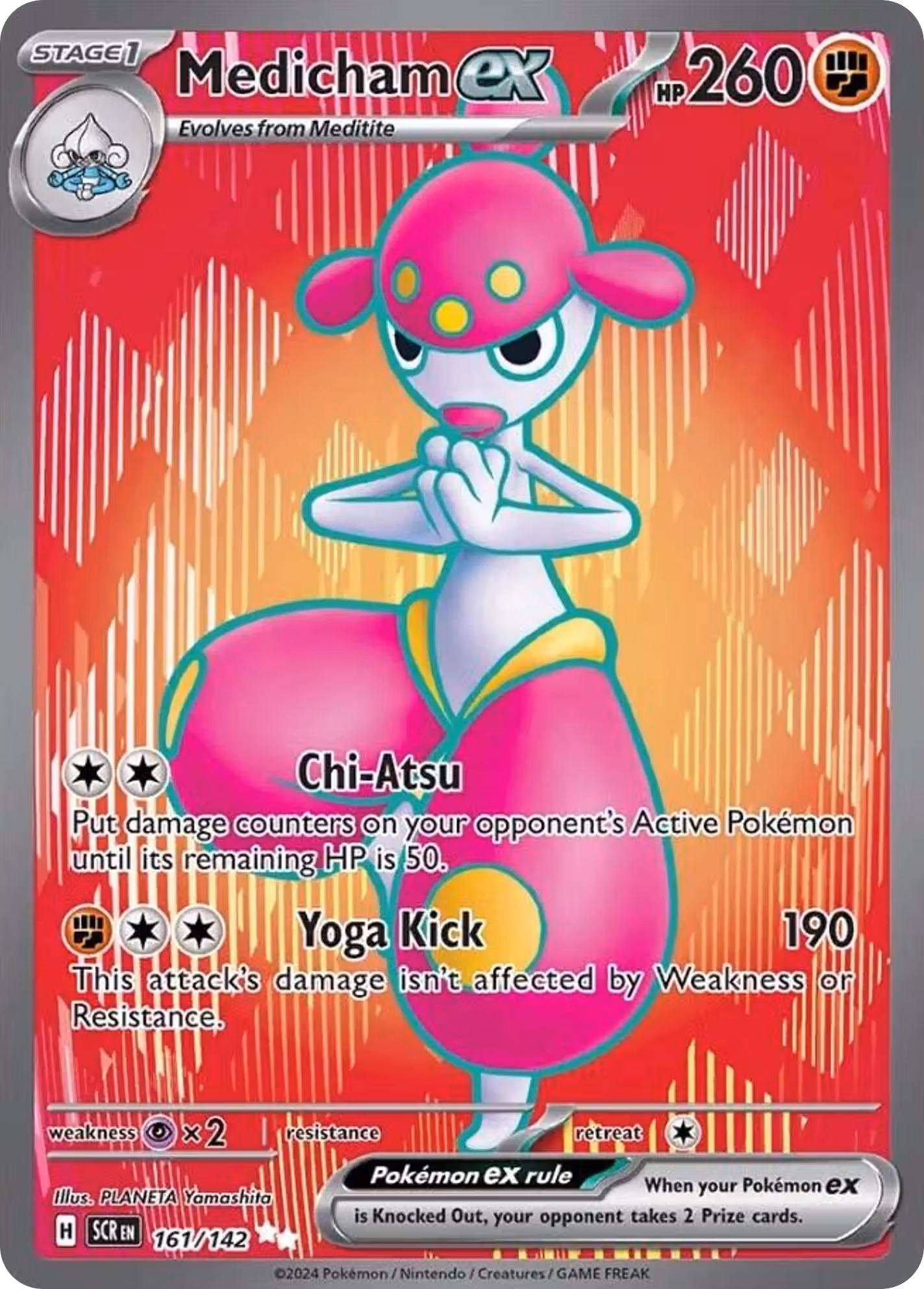 Medicham ex 161/142 Pokemon card
