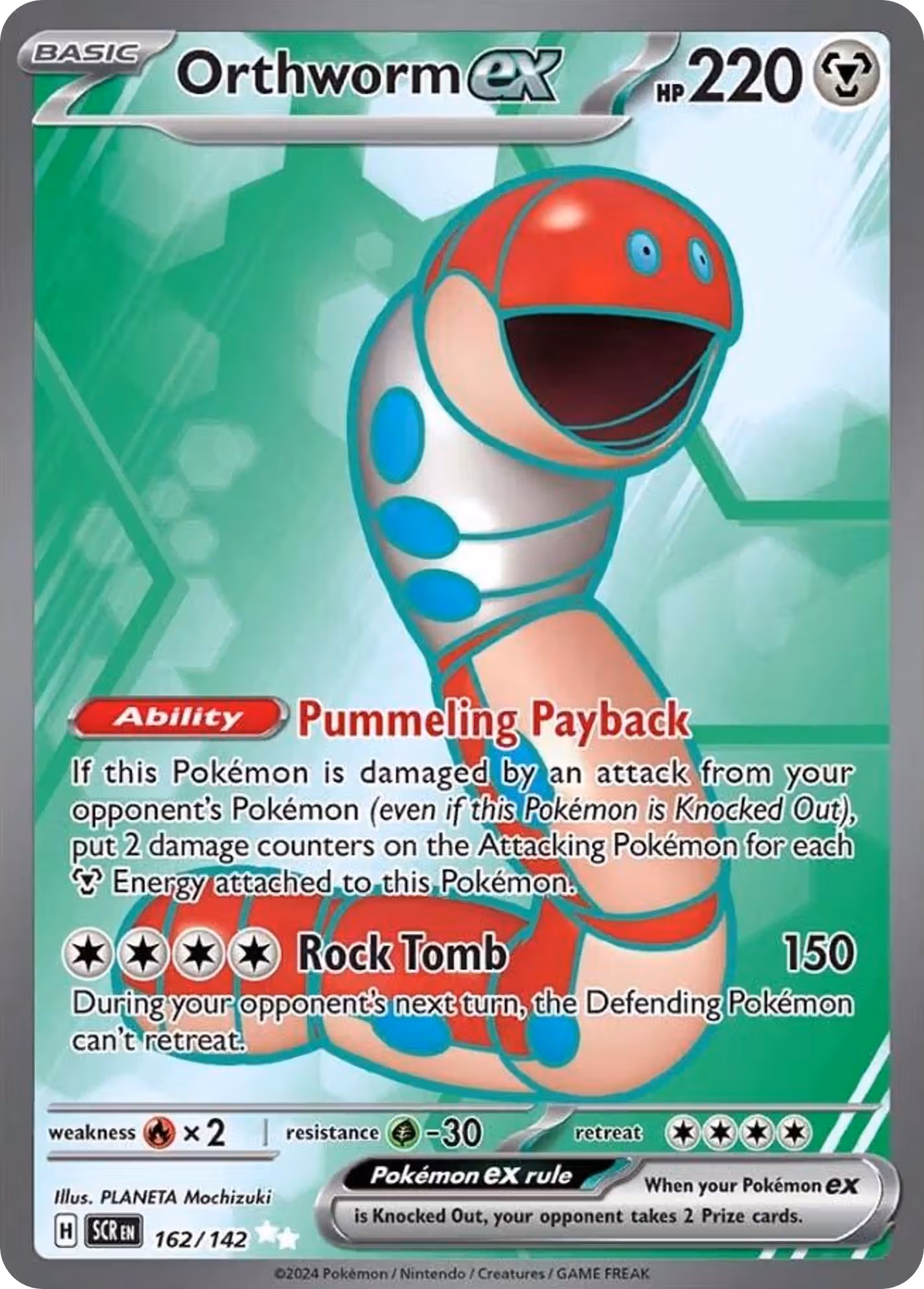 Orthworm ex 162/142 Pokemon card