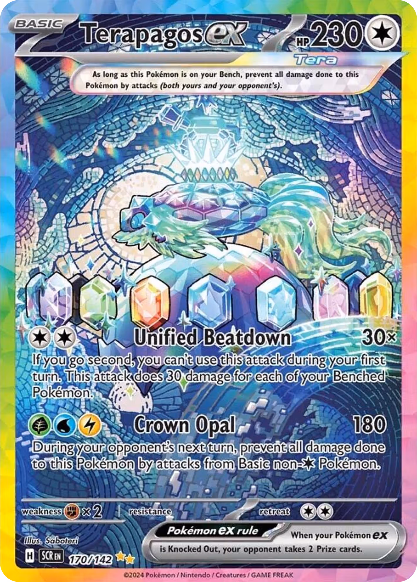 Terapagos ex 170/142 Pokemon card
