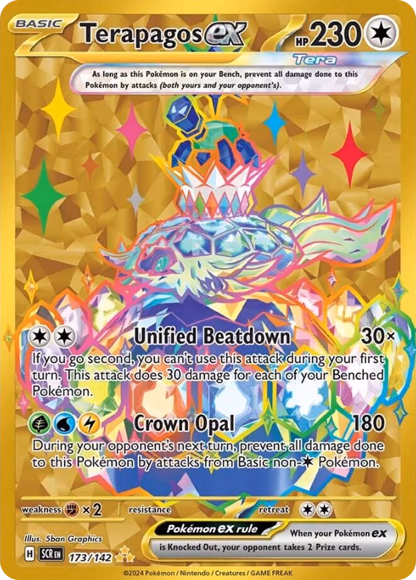 Terapagos ex 173/142 Pokemon card