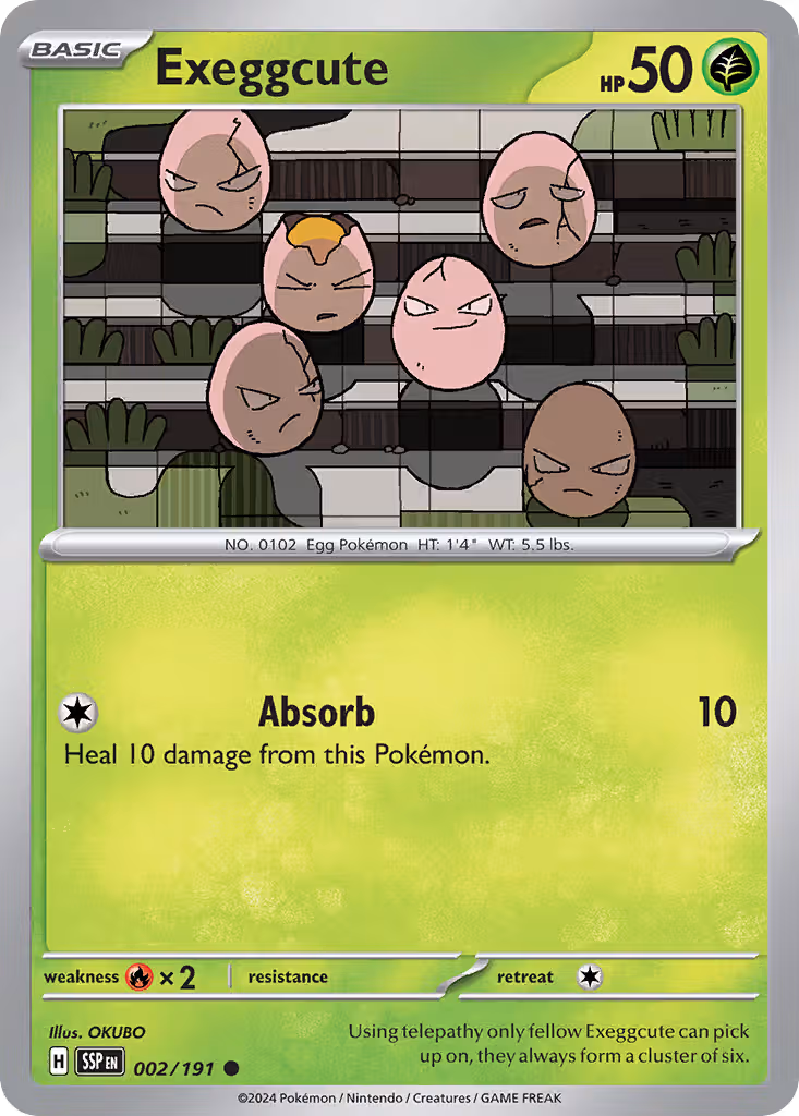 Exeggcute 2/191 Pokemon card