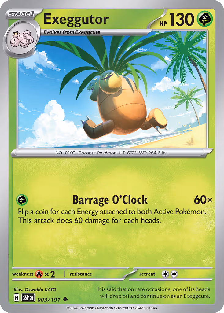 Exeggutor 3/191 Pokemon card