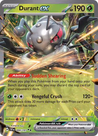 Durant ex 4/191 Pokemon card