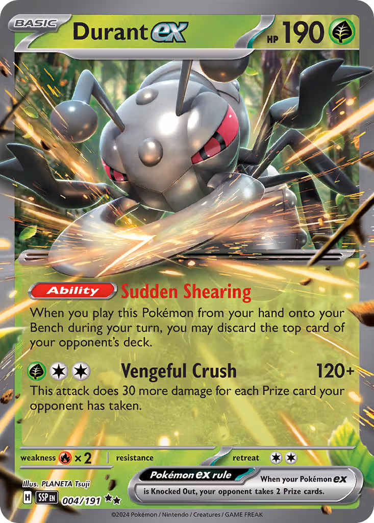 Durant ex 4/191 Pokemon card
