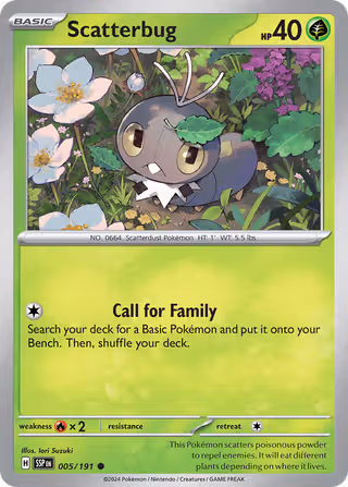 Scatterbug 5/191 Pokemon card