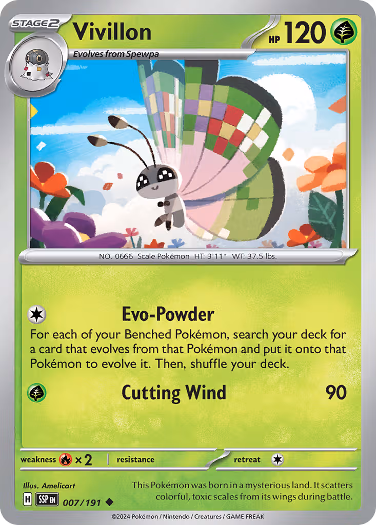 Vivillon 7/191 Pokemon card