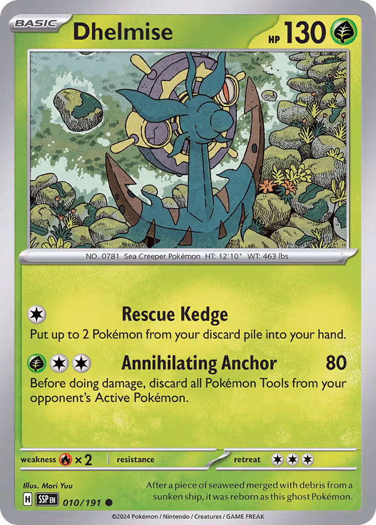 Dhelmise 10/191 Pokemon card