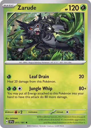 Zarude 11/191 Pokemon card