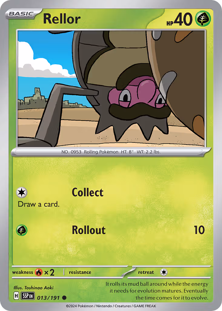 Rellor 13/191 Pokemon card