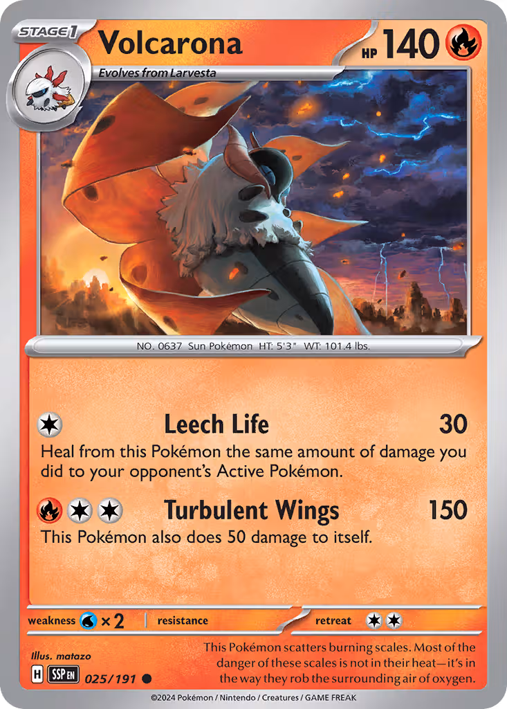 Volcarona 25/191 Pokemon card