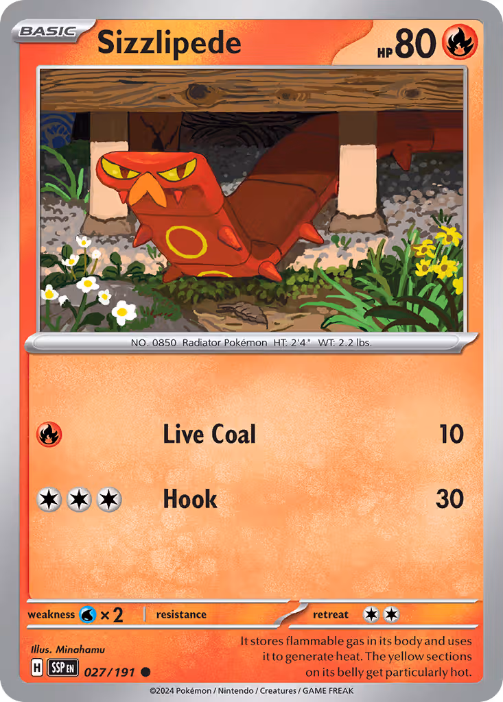 Sizzlipede 27/191 Pokemon card