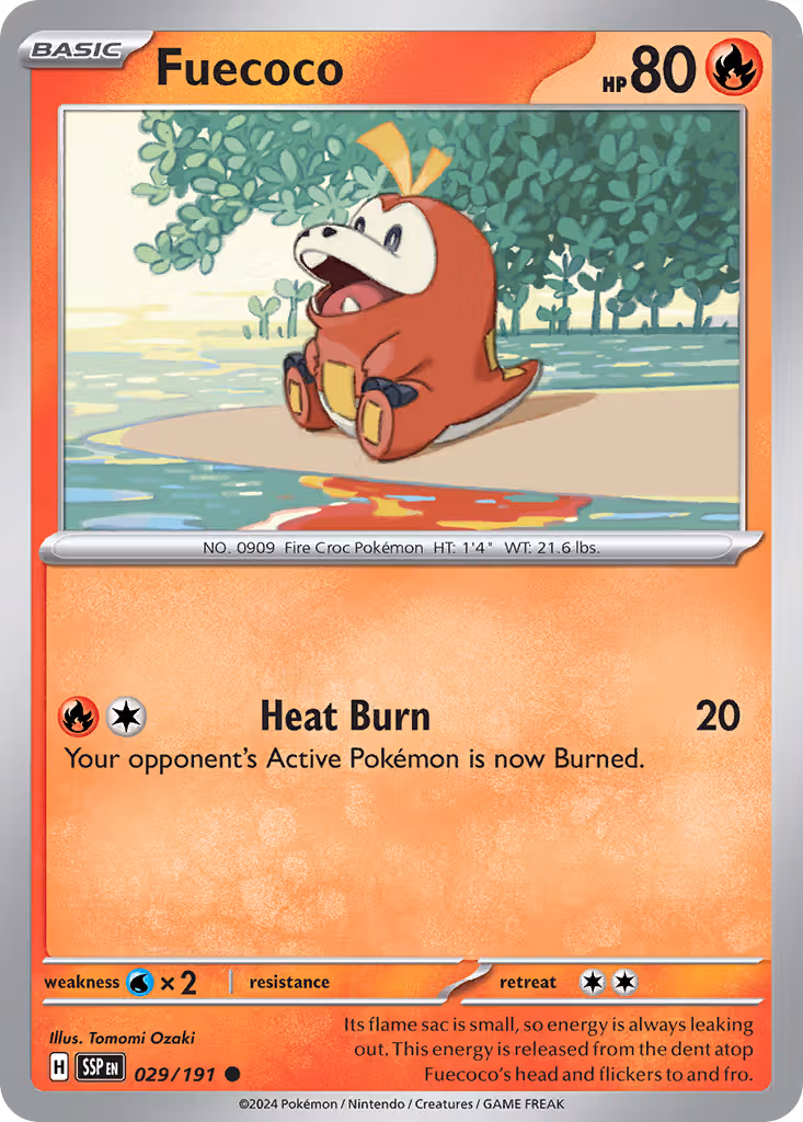 Fuecoco 29/191 Pokemon card