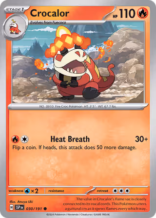 Crocalor 30/191 Pokemon card