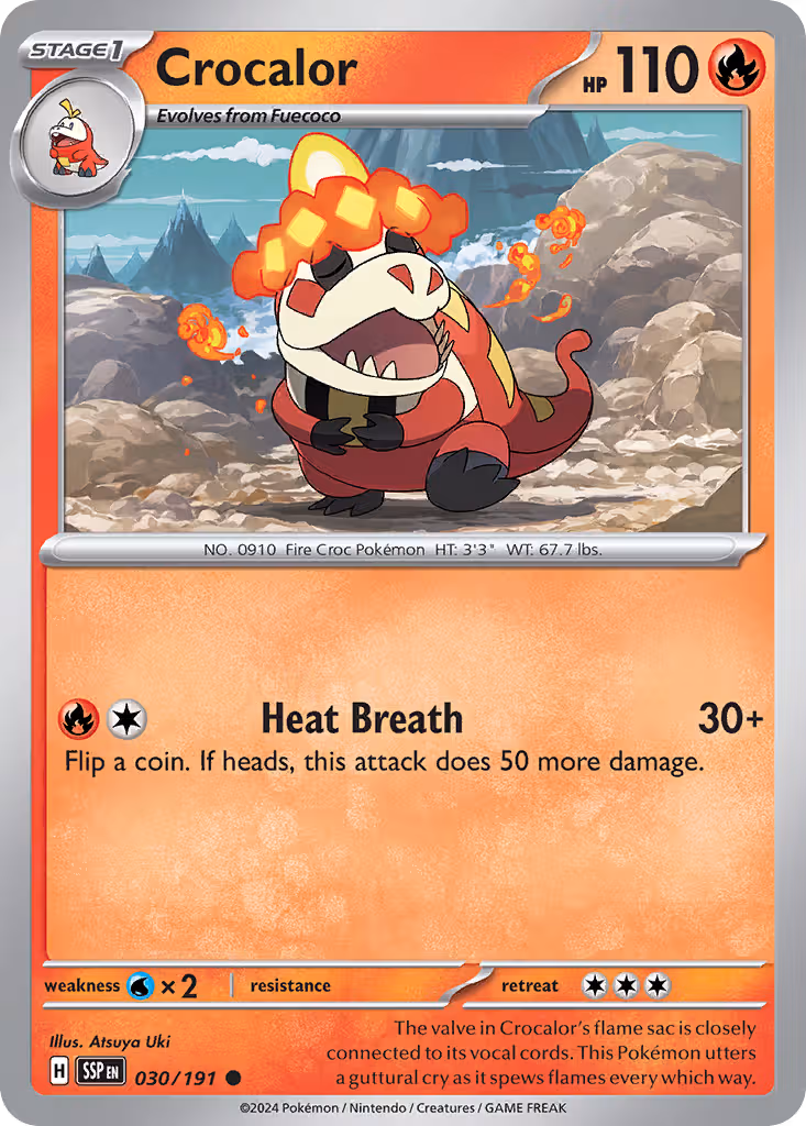 Crocalor 30/191 Pokemon card