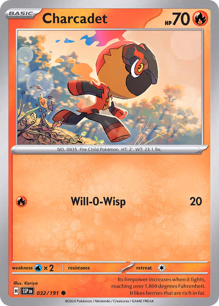 Charcadet 32/191 Pokemon card