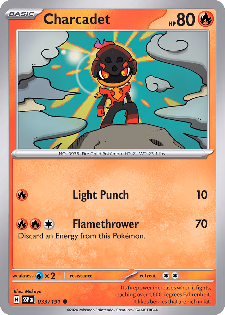 Charcadet 33/191 Pokemon card