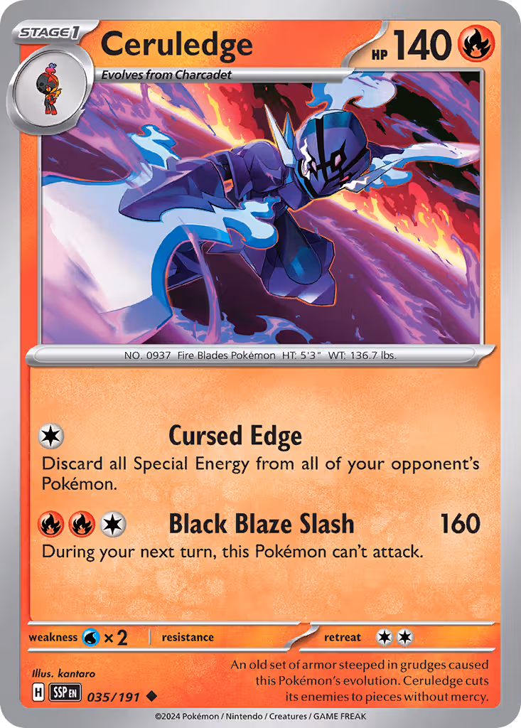 Ceruledge 35/191 Pokemon card
