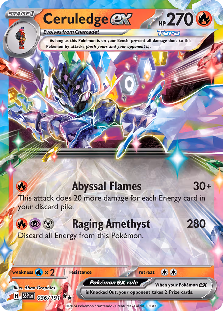 Ceruledge ex 36/191 Pokemon card