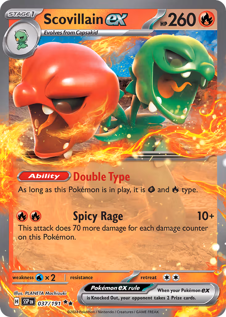 Scovillain ex 37/191 Pokemon card