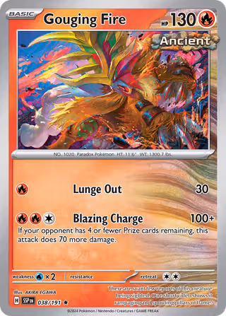 Gouging Fire 38/191 Pokemon card