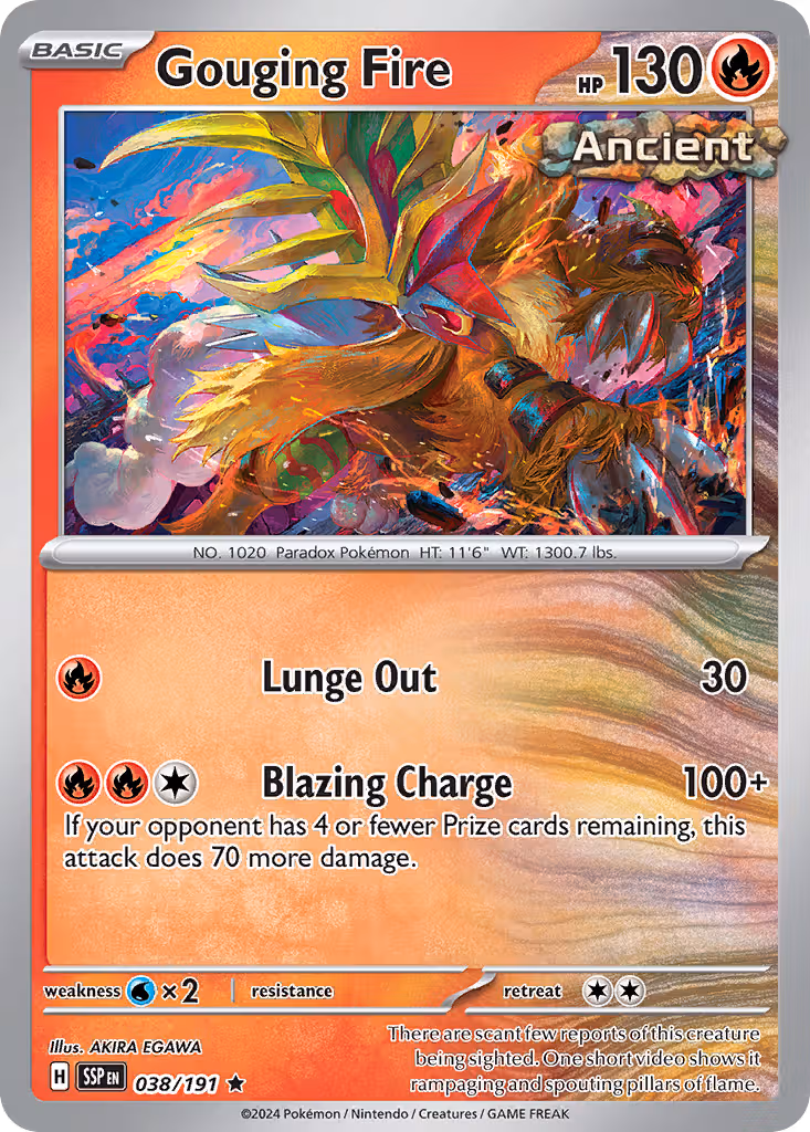 Gouging Fire 38/191 Pokemon card