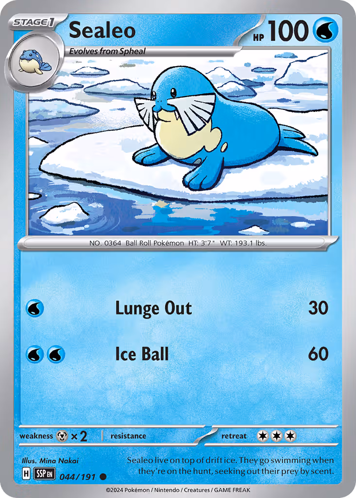 Sealeo 44/191 Pokemon card