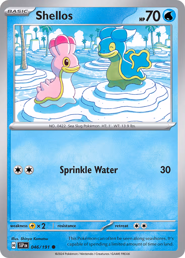 Shellos 46/191 Pokemon card