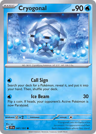 Cryogonal 47/191 Pokemon card